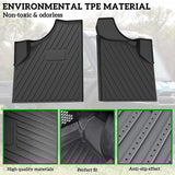 LDETXY Floor Mats for Can Am Defender, TPE Front Row Floor Liners All Weather Protection Slush Mats for Can-Am Defender / Defender MAX Accessories (2PCS)