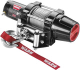 WARN 101035 VRX 35 Powersports Winch with Handlebar Mounted Switch and Steel Cable Wire Rope: 7/32" Diameter x 50' Length, 1.75 Ton (3,500 lb) Capacity