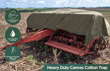 Heavy Duty Waterproof Canvas Tarp by CCS CHICAGO CANVAS & SUPPLY – Extra Durable Multipurpose Camping Tarp Cover with Rustproof Grommets for Industrial & Commercial Use, Olive Drab, 12 by 24 Feet
