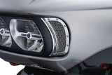 Kuryakyn Mesh Headlight Vent Accents for '15-'19 Road Glide, Chrome