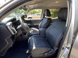 OASIS AUTO 2016-2022 Tacoma Custom Fit PU Leather Seat Cover Compatible with Tacoma 2016-2017-2018-2019-2020-2021 (2016-2022 Tacoma, Black)