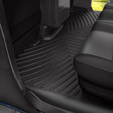 OEDRO Floor Mats Compatible for 2015-2022 Ford F-150 SuperCrew Cab with 1st Row Bench Seats, Unique Black TPE All-Weather Guard Includes 1st and 2nd Row: Front, Rear, Full Set Liners
