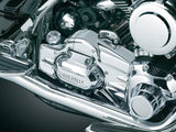 Kuryakyn 7877 Transmission Shroud/Covering for 2007-08 Harley-Davidson Touring Motorcycles with True Dual Head Pipes, Chrome