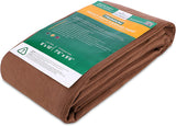 WHITEDUCK Canvas Tarp 18 oz. Heavy Duty Waterproof UV Resistant, Rustproof Grommets, Industrial & Commercial Use Cloth Tarp (Cut Size: 12'x24', Finished Size: 11 6" x23 6 , Brown)