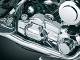Kuryakyn 7877 Transmission Shroud/Covering for 2007-08 Harley-Davidson Touring Motorcycles with True Dual Head Pipes, Chrome