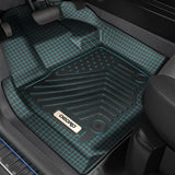 OEDRO Floor Mats 3 Row Fits for 2017-2019 Ford Explorer Without 2nd Row Center Console, TPE All-Weather Guard Includes 1st 2nd and 3rd Row Full Set Liners