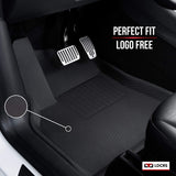 LDCRS Tesla Model Y Floor Mats 2022 2021 - All Weather Floor Mats - Premium 3D Waterproof Car Mats Without Logo - Heavy Duty Non Slip Floor Liners - Set of 3 (1st & 2nd Row)