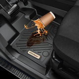 YITAMOTOR Floor Mats Compatible with 2014-2021 Toyota Tundra CrewMax Cab (with Coverage Under 2nd Row Seat), Custom Fit Black TPE Floor Liners, 1st & 2nd Row All-Weather Protection