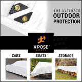 Heavy Duty White Poly Tarp 20' x 30' Multipurpose Protective Cover - Durable, Waterproof, Weather Proof, Rip and Tear Resistant - Extra Thick 12 Mil Polyethylene - by Xpose Safety