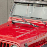 ARIES 1501302 20-Inch LED Light Bar for Jeep Wrangler TJ, Hood Mount Brackets, 9,800-Lumen Combo Beam