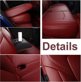 INCH EMPIRE Seat Cover Custom Fit for Tesla Model 3 Model Y Synthetic Leather Car Seat Cushion Protector for 2017 2018 2019 2020 2021 2022 All Season Customized (Grey Y)