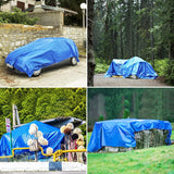 Blue Tarp, Tarps Heavy Duty Waterproof, Waterproof Plastic Poly 16 Mil Thick Tarpaulin with Metal Grommets Every 19.5 Inches - Emergency Rain Shelter, Outdoor Cover, and Camping Use 20x30