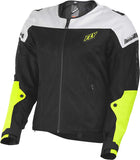 FLY Racing Flux Air Mesh Jacket, Motorcycle Jacket for Men and Women (BLACK/WHITE, Medium)