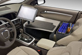 AutoExec AUE00646 Efficiency GripMaster Car Desk Grey Finish Built-in 200 Watt Inverter and Tablet Mount