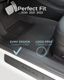 EVNV Tesla Model 3 Floor Mats 2022 - Perfect Model 3 Fit - Easy to Clean Premium Waterproof Mats Protect Your Interior - Logo Free - Tesla Model 3 Accessories (2020-2022)