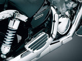 Kuryakyn 4455 Motorcycle Foot Controls: Passenger ISO Board Conversions, Chrome, 1 Pair , black