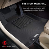 3D MAXpider Complete Set Custom Fit All-Weather Floor Mat for Select Toyota Tacoma Models - Kagu Rubber (Black)