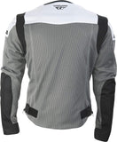 FLY Racing Flux Air Mesh Jacket, Motorcycle Jacket for Men and Women (BLACK/WHITE, Medium)